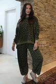 The Scamp Leopard Chillax Sweatshirt Olive